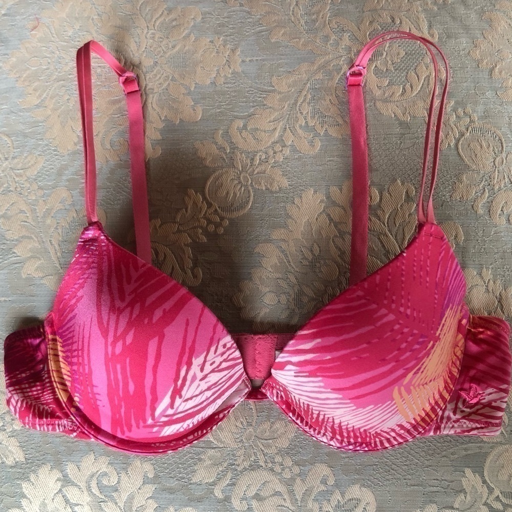 Vintage padded push-up tropical print aerie Sasha Bra size 34B